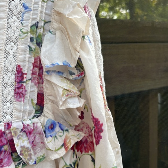 Floral Lace Ruffle Mini Dress - Picture 6 of 11